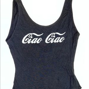 Black “Ciao Ciao” Leotard/Bodysuit Charlotte Russe Size S